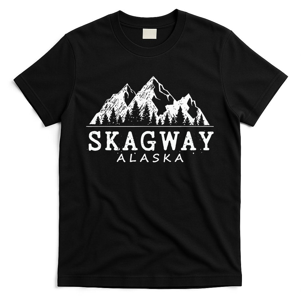 Skagway Alaska Vintage Mountains Nature Souvenir T-Shirt Hoodie, Sweatshirt | CoreVibeTees.com