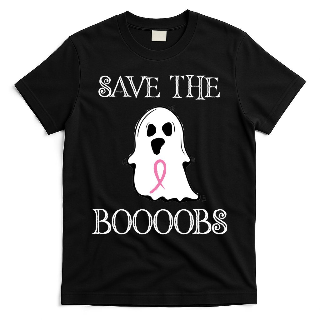 Save The Boooobs Breast Cancer Halloween Ghost T-Shirt Hoodie, Sweatshirt | CoreVibeTees.com