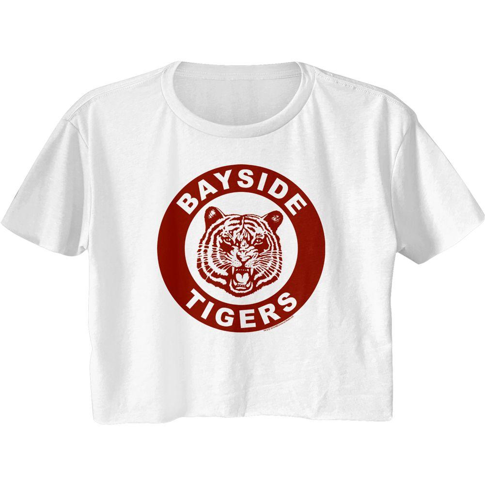 Saved By The Bell Bayside Redux Womens Crop Tee Hoodie, Sweatshirt | CoreVibeTees.com (Image 2)