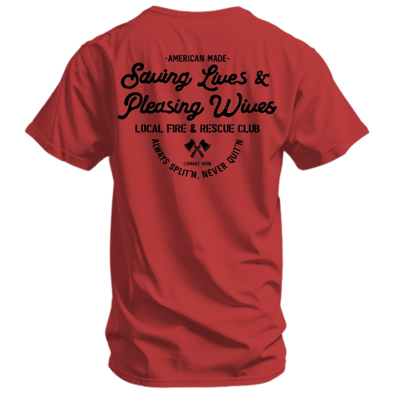 Saving Lives & Pleasing Wives Fire & Rescue Club Men's T-Shirt Hoodie, Sweatshirt | CoreVibeTees.com (Image 1)