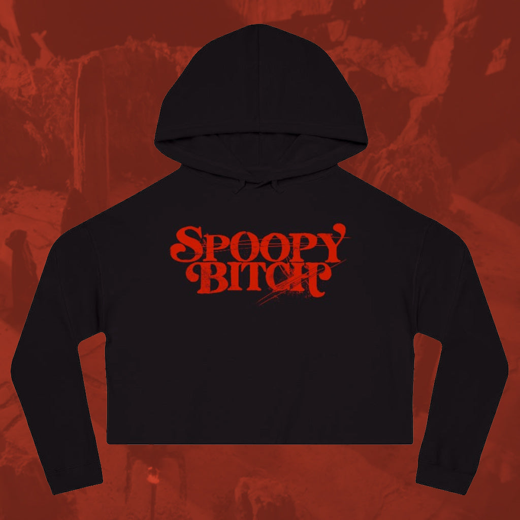 Spoopy Bitch Cropped Sweatshirt T-Shirts, Hoodie | CoreVibeTees.com