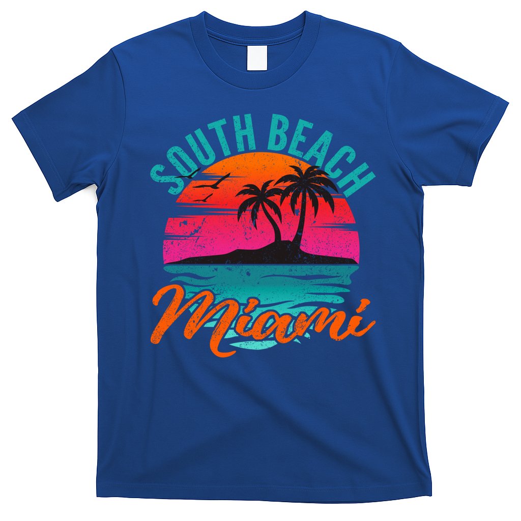 South Beach Miami Florida Sunset Vacation Distressed Grunge Cool Gift T-Shirt Hoodie, Sweatshirt | CoreVibeTees.com