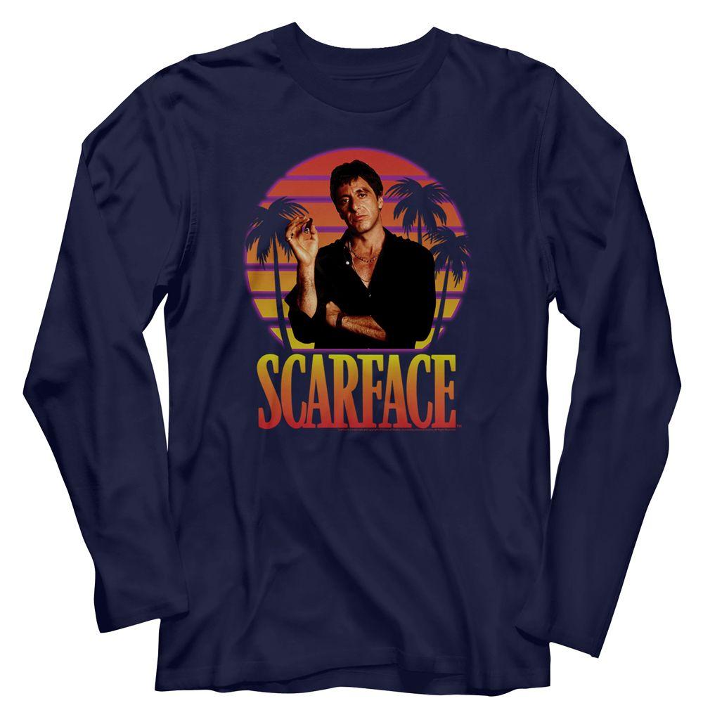 Scarface Miami Sunset Long Sleeve T-Shirt Hoodie, Sweatshirt | CoreVibeTees.com