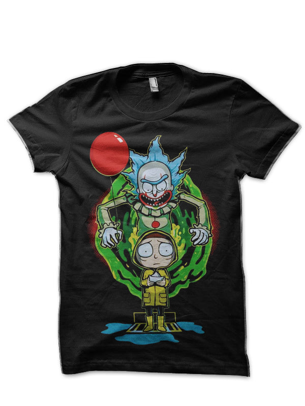 Scary It Pennywise Rick Black T-Shirt Hoodie, Sweatshirt | CoreVibeTees.com