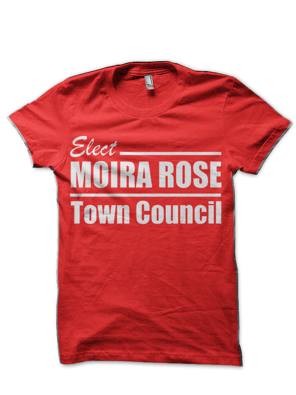 Moira Rose for Town Council!  Red T-Shirt Hoodie, Sweatshirt | CoreVibeTees.com
