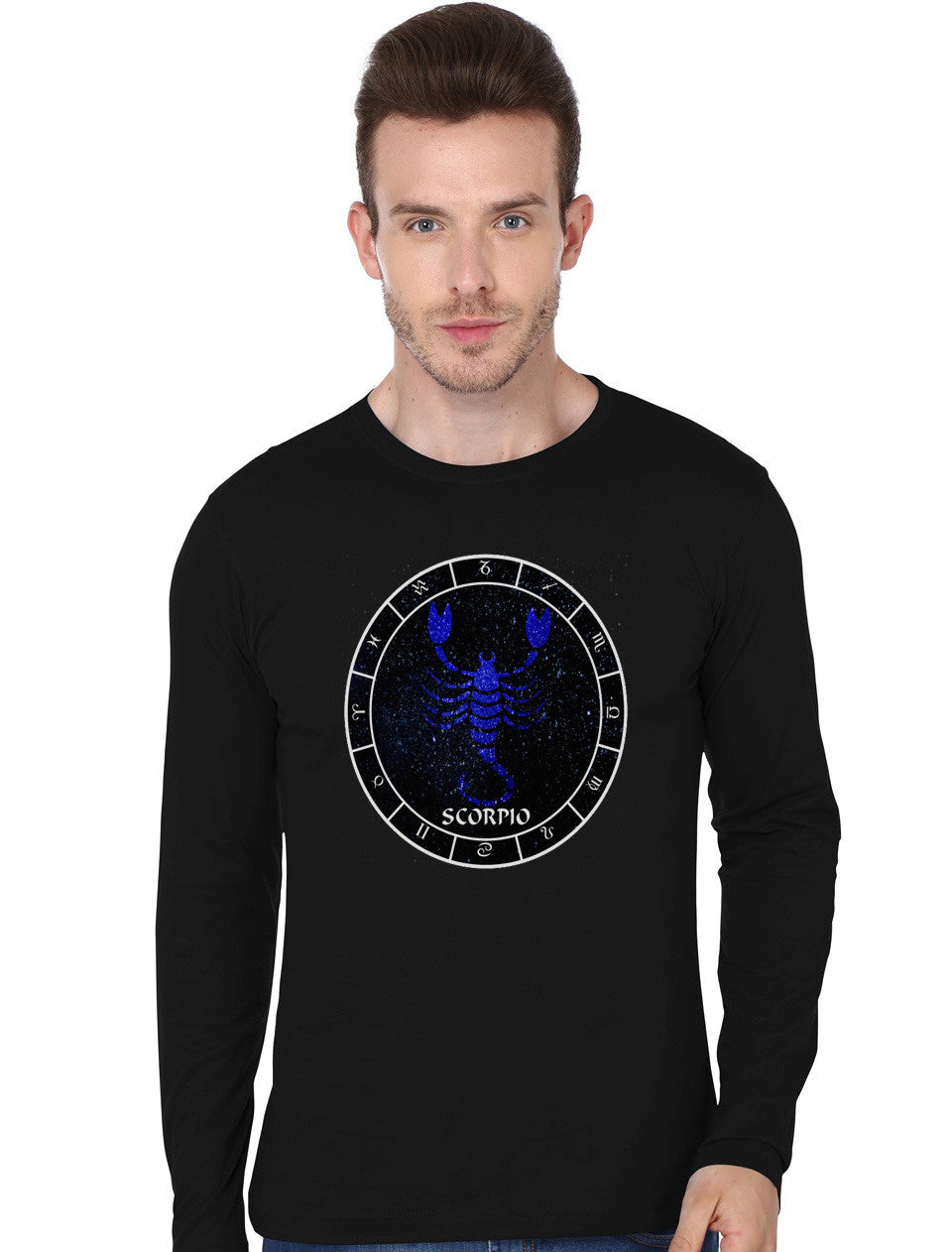 Scorpio Black Full Sleeve T-Shirt Hoodie, Sweatshirt | CoreVibeTees.com