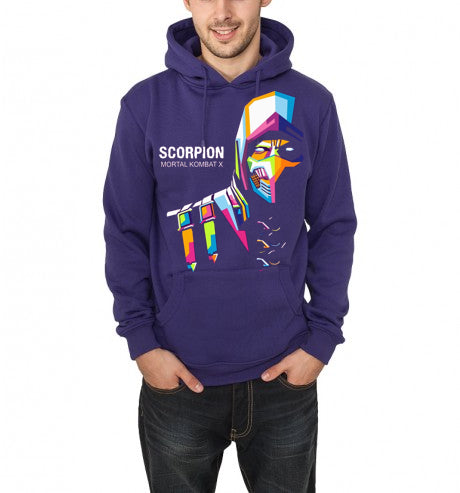 Scorpion â€œMortal Kombatâ€ Navy Blue Hoodie T-Shirts, Sweatshirt | CoreVibeTees.com