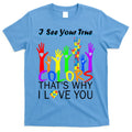 See Your True Colors Autism Puzzle Hands T-Shirt Hoodie, Sweatshirt | CoreVibeTees.com