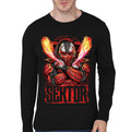 Sektor Black Full Sleeve Tee Hoodie, Sweatshirt | CoreVibeTees.com