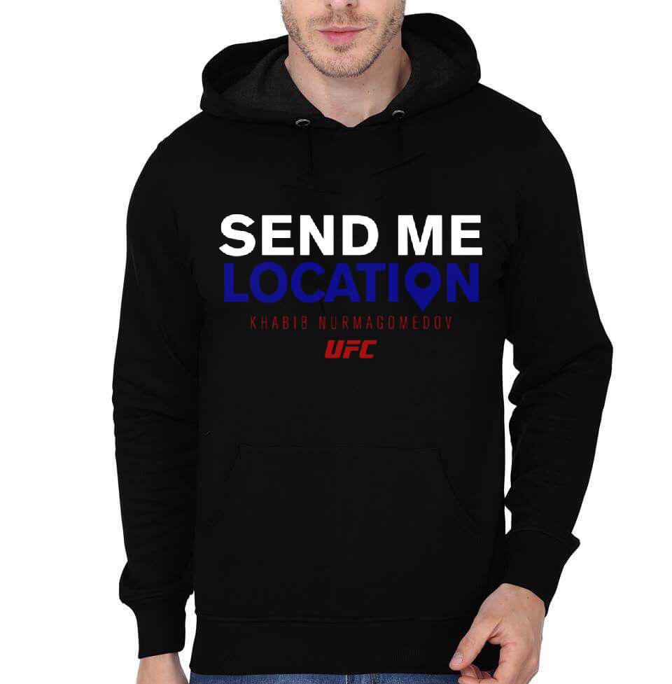 Send Me Location UFC Black T-Shirt Hoodie, Sweatshirt | CoreVibeTees.com
