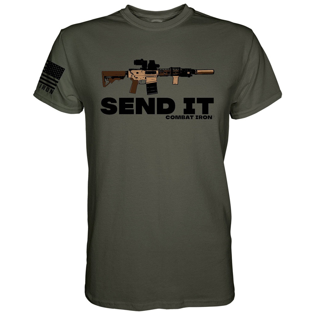 Send It Long Gun Men's T-Shirt Hoodie, Sweatshirt | CoreVibeTees.com (Image 1)
