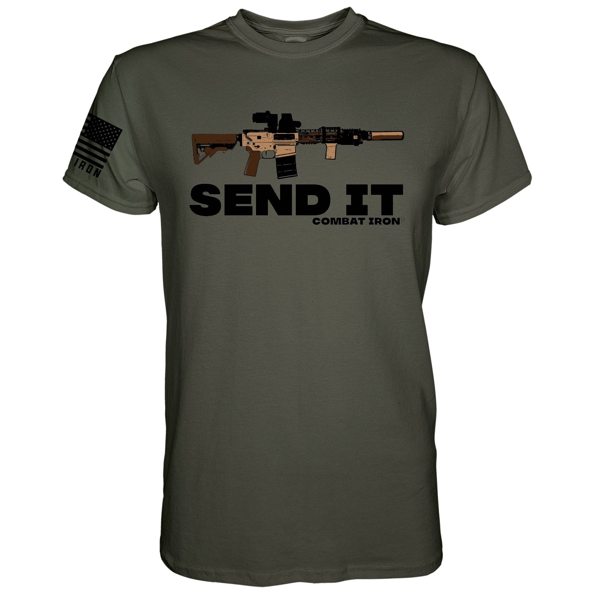 Send It Long Gun Men's T-Shirt Hoodie, Sweatshirt | CoreVibeTees.com (Image 1)