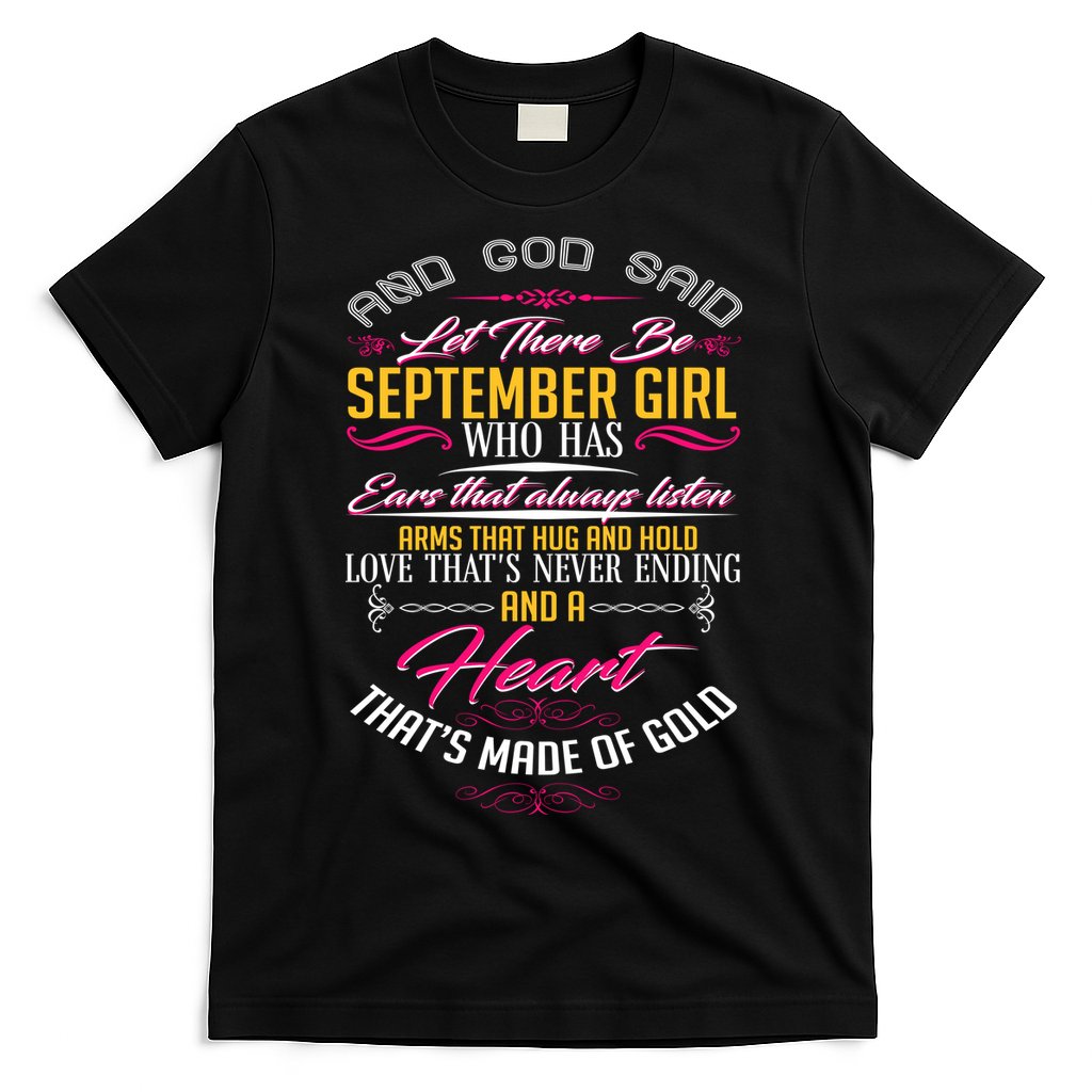 September Girl Always Listens T-Shirt Hoodie, Sweatshirt | CoreVibeTees.com