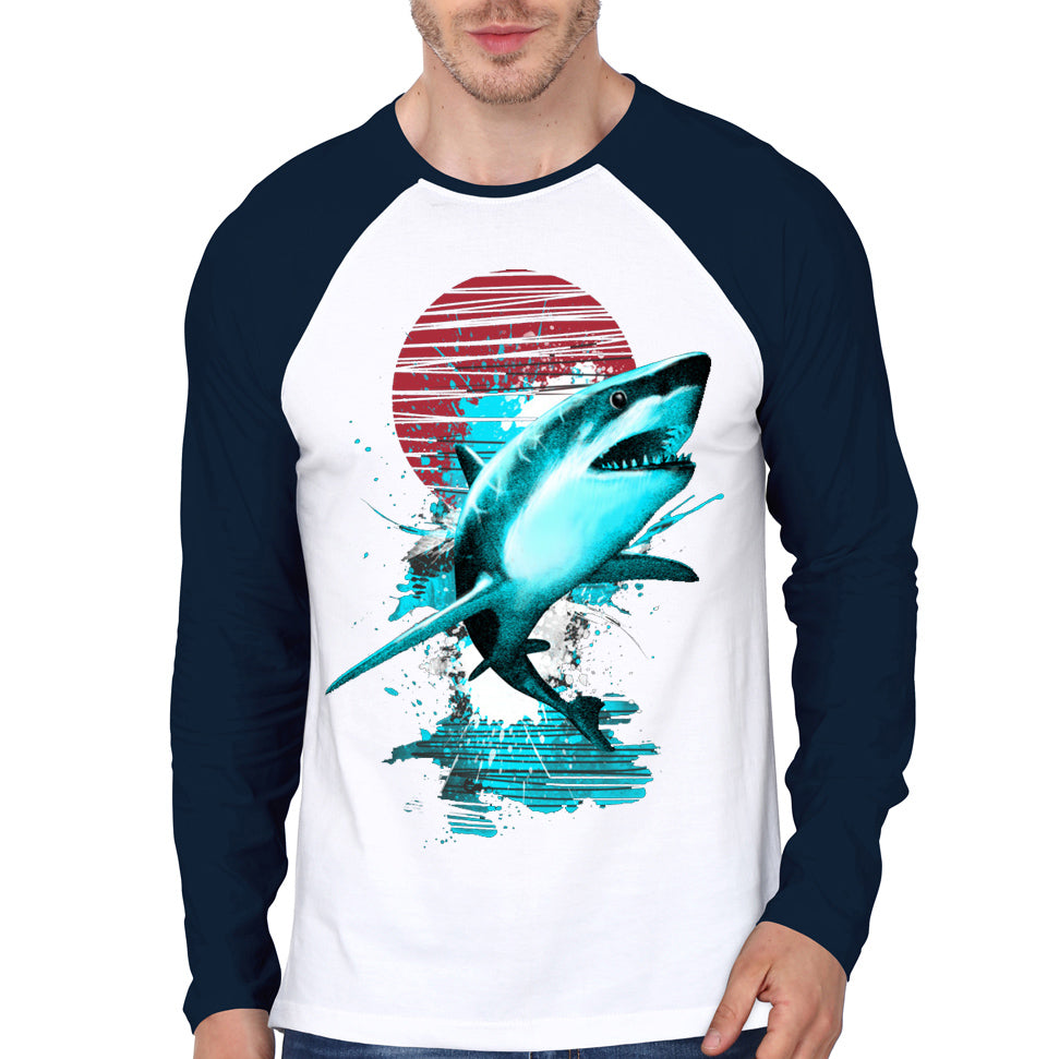 Shark Raglan T-Shirt Hoodie, Sweatshirt | CoreVibeTees.com