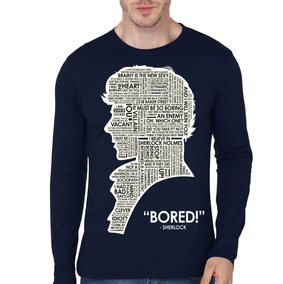 Sherlock Holmes Bored Full Sleeve T-Shirt Hoodie, Sweatshirt | CoreVibeTees.com
