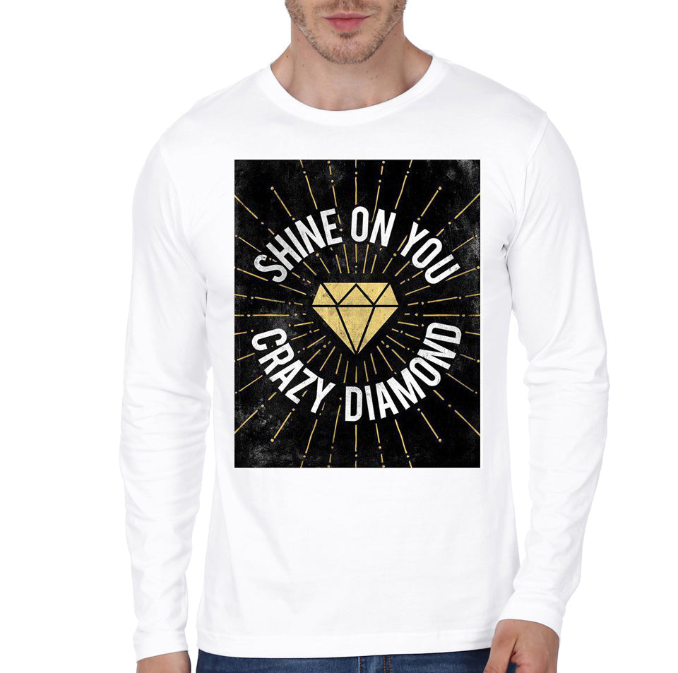 Shine On You Crazy Diamond White Full Sleeve T-Shirt Hoodie, Sweatshirt | CoreVibeTees.com