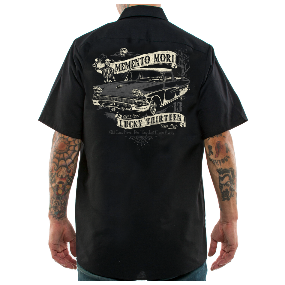 Lucky 13 DEAD RANCH Work Shirt Hoodie, Sweatshirt | CoreVibeTees.com (Image 3)