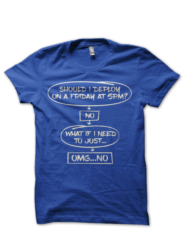 Should I Deploy On Friday Royal Blue Half Sleeve T-Shirt Hoodie, Sweatshirt | CoreVibeTees.com