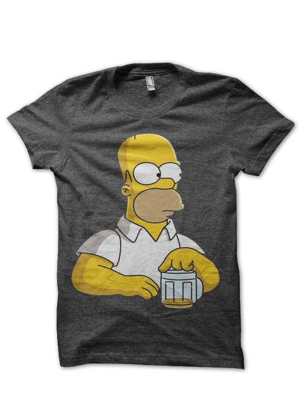 Homer Simpson Charcoal Grey T-Shirt Hoodie, Sweatshirt | CoreVibeTees.com