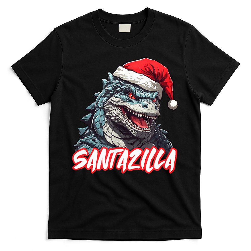 Santazilla Japanese Monster Kaiju Christmas T-Shirt Hoodie, Sweatshirt | CoreVibeTees.com