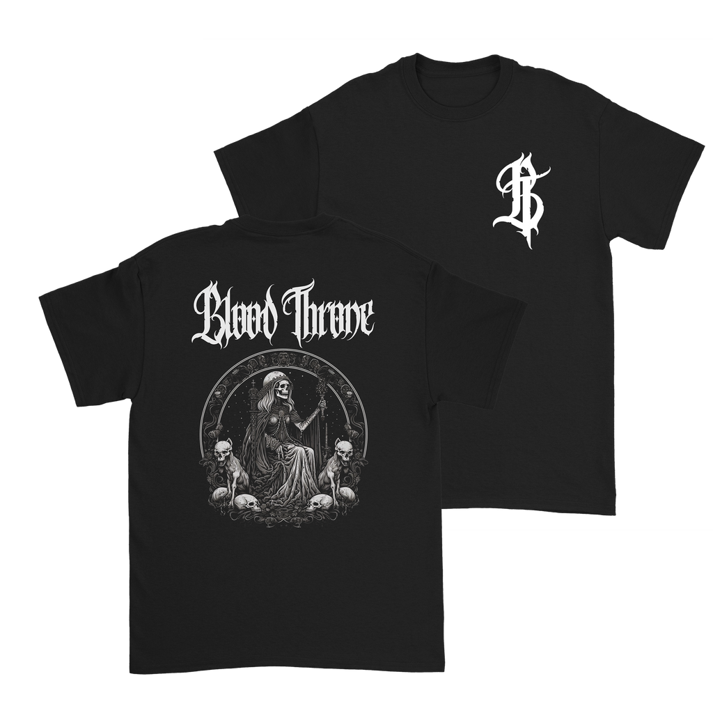 Blood Throne - Skeleton Woman T-Shirt Hoodie, Sweatshirt | CoreVibeTees.com (Image 1)