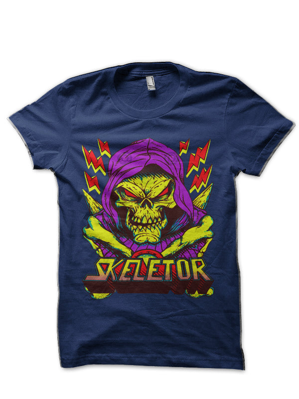 Skeletor Navy Blue Half Sleeve T-Shirt Hoodie, Sweatshirt | CoreVibeTees.com