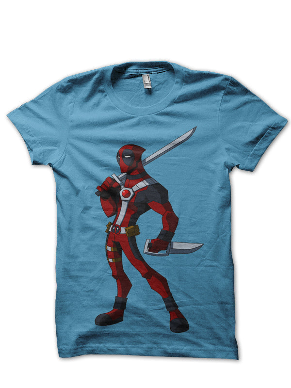 Skinny Deadpool Light Blue Tee (Yellow & Grey Available) Hoodie, Sweatshirt | CoreVibeTees.com