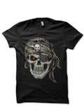 Skull Pirate Half Sleeve Black T-Shirt Hoodie, Sweatshirt | CoreVibeTees.com