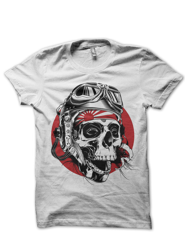 Skull Rider White T-Shirt Hoodie, Sweatshirt | CoreVibeTees.com