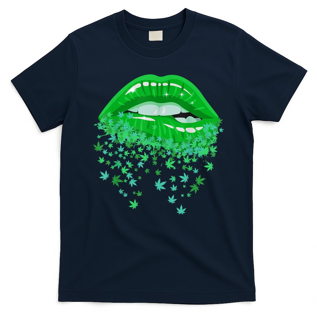 Sexy Lips 420 Cannabis Marijuana Weed Pot Leaf Lover Gift T-Shirt Hoodie, Sweatshirt | CoreVibeTees.com