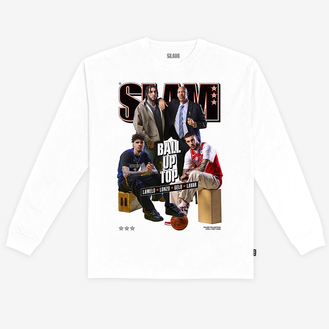 SLAM Cover L/S Tee - LaMelo, Lonzo, LiAngelo, LaVar (SLAM 255) Hoodie, Sweatshirt | CoreVibeTees.com (Image 2)