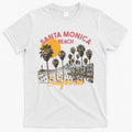 Santa Monica Beach California Summer Sunset Retro T-Shirt Hoodie, Sweatshirt | CoreVibeTees.com