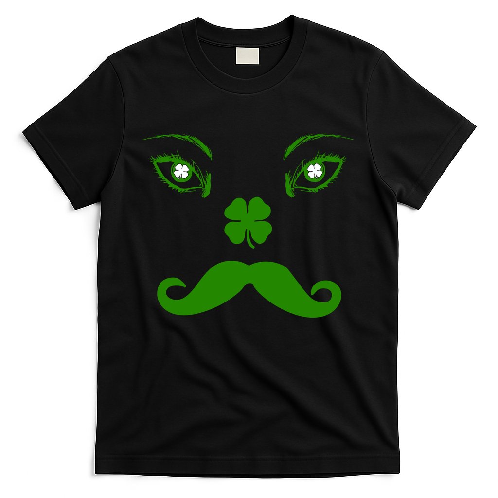 Smiling Irish Eyes Cloverleaf Mustache T-Shirt Hoodie, Sweatshirt | CoreVibeTees.com