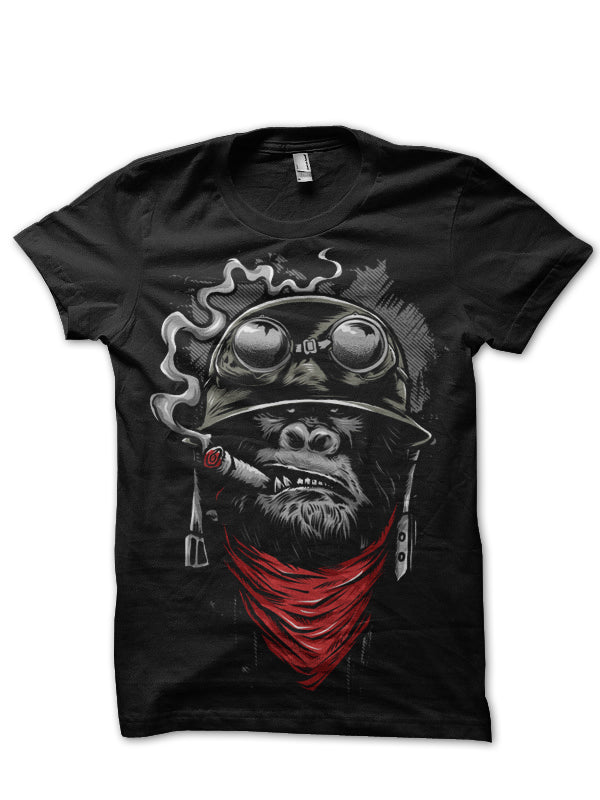 Soldier Ape Black Tee Hoodie, Sweatshirt | CoreVibeTees.com
