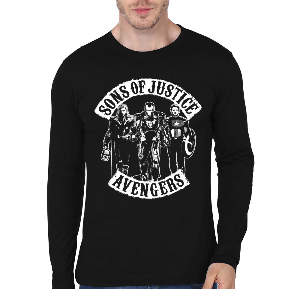 Sons Of Justice Black Full Sleeve Tee Hoodie, Sweatshirt | CoreVibeTees.com