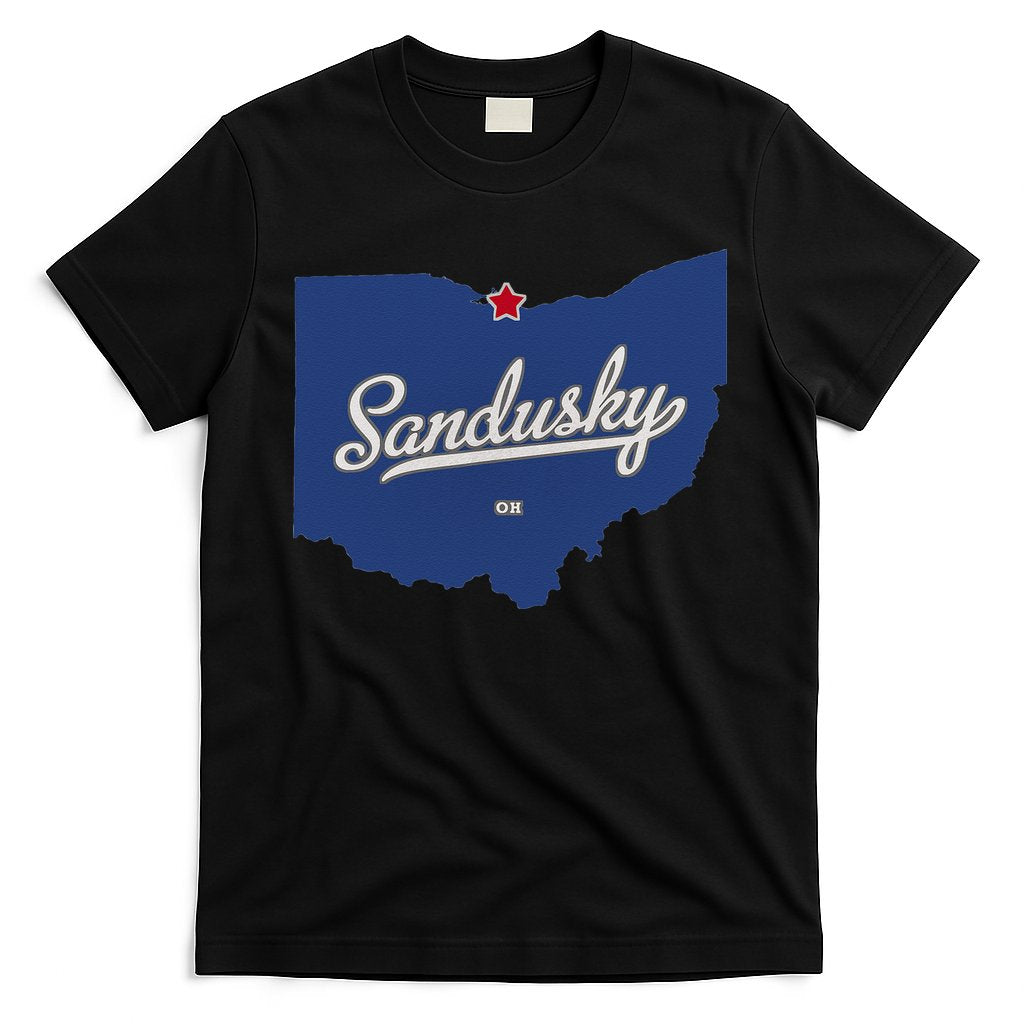 Sandusky Ohio OH Map T-Shirt Hoodie, Sweatshirt | CoreVibeTees.com
