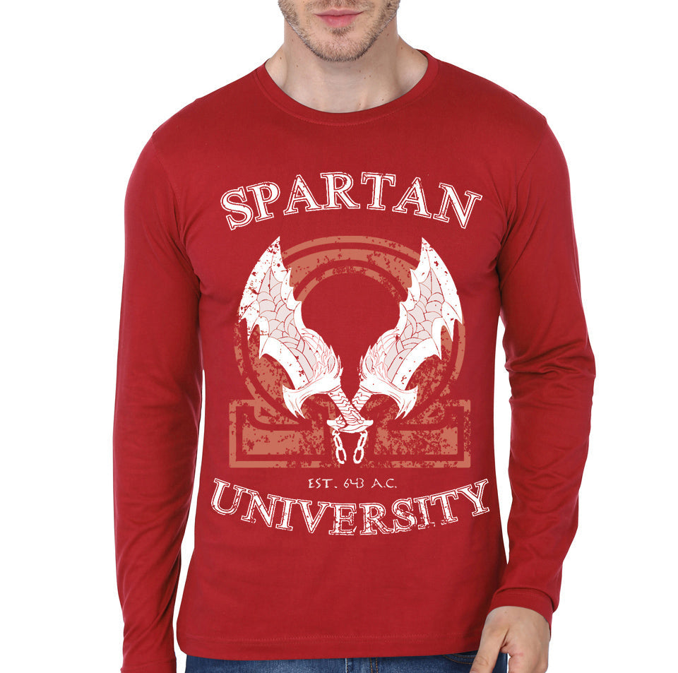 Spartan Academy Red Full Sleeve Tee Hoodie, Sweatshirt | CoreVibeTees.com