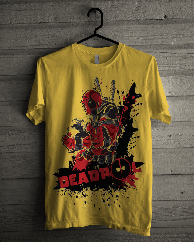 Deadpool Yellow Tee (Grey & White Available) Hoodie, Sweatshirt | CoreVibeTees.com