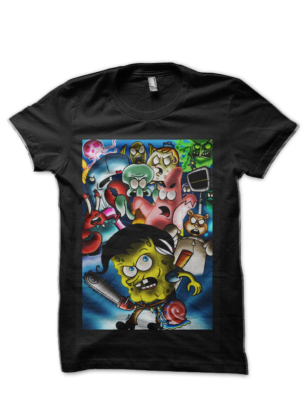 Spongebob Half Sleeve T-Shirt Style002 Hoodie, Sweatshirt | CoreVibeTees.com