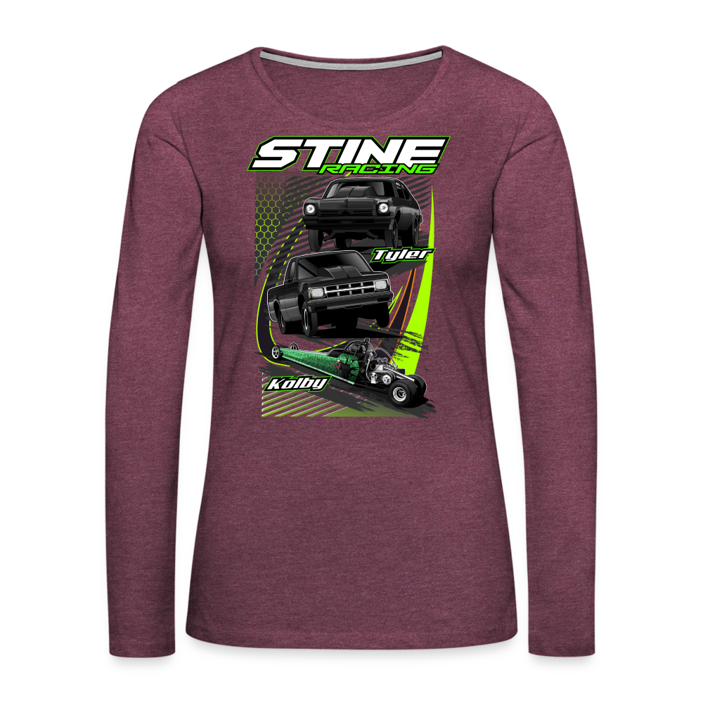Stine Racing | 2022 | Women's LS T-Shirt Hoodie, Sweatshirt | CoreVibeTees.com (Image 2)