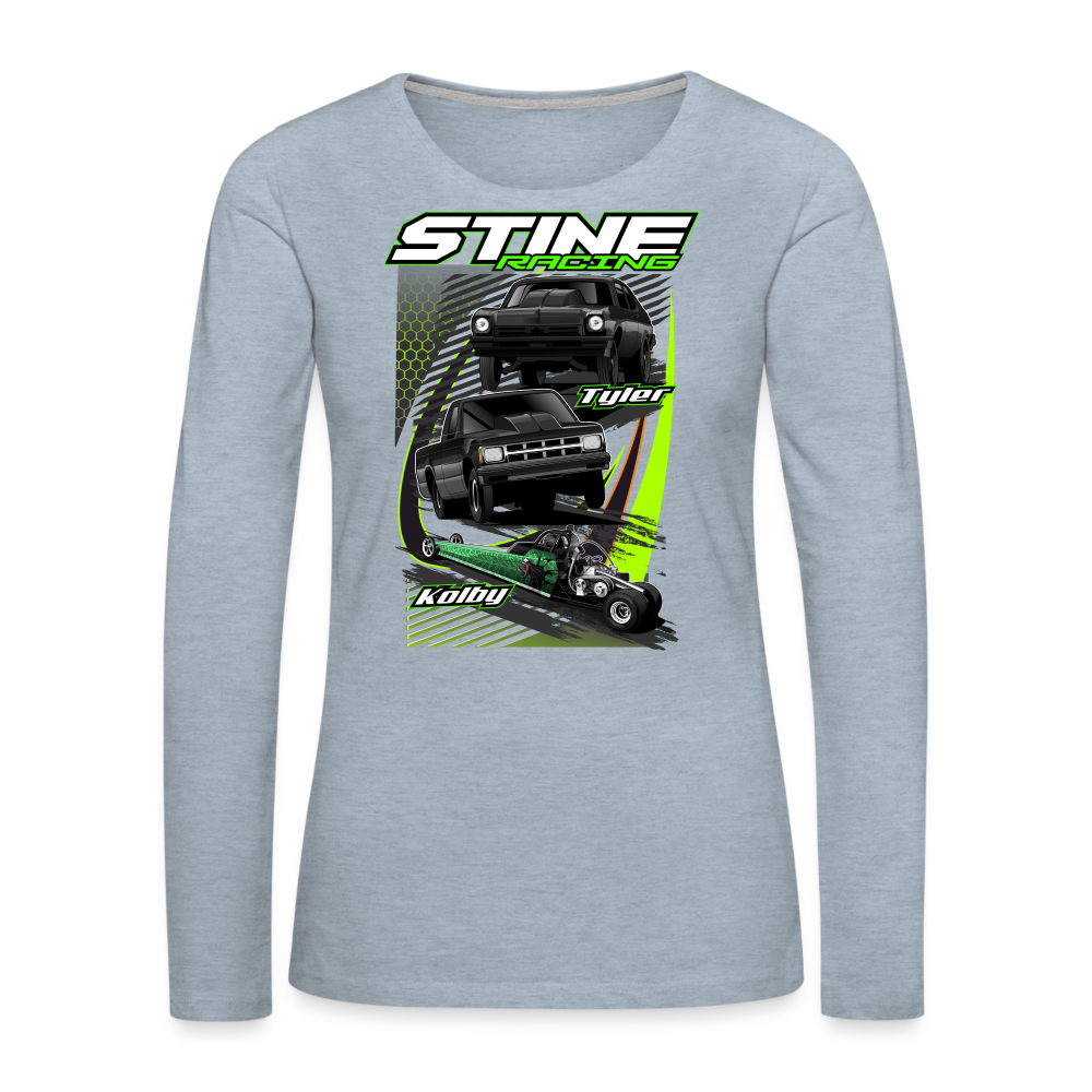 Stine Racing | 2022 | Women's LS T-Shirt Hoodie, Sweatshirt | CoreVibeTees.com (Image 4)