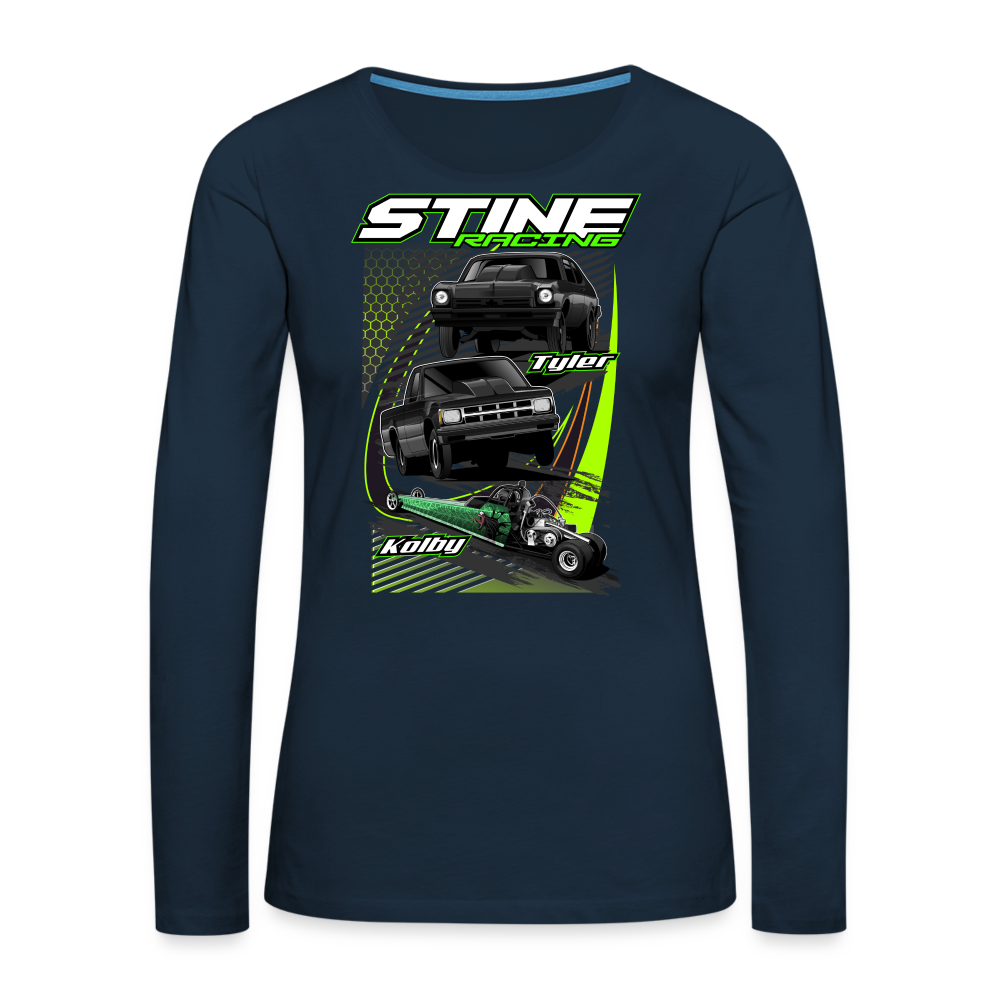 Stine Racing | 2022 | Women's LS T-Shirt Hoodie, Sweatshirt | CoreVibeTees.com (Image 5)