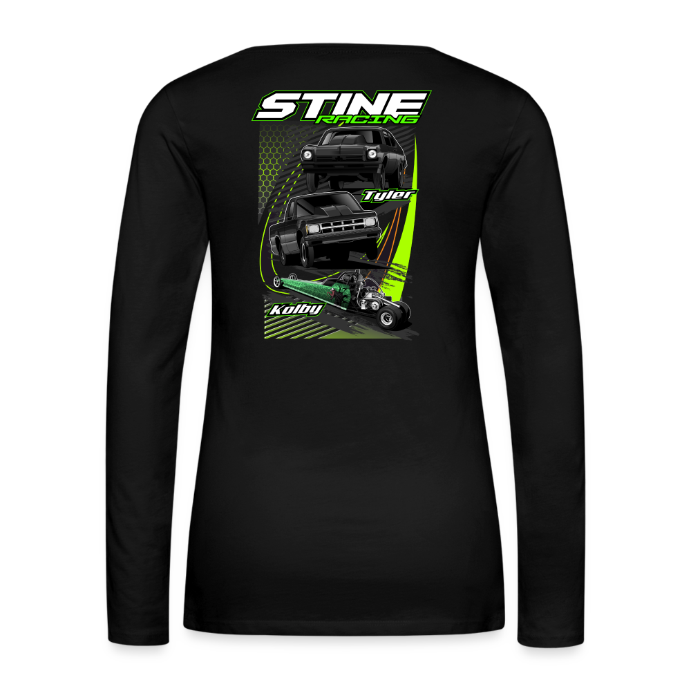 Stine Racing | 2022 | Women's LS T-Shirt Two-Sided Hoodie, Sweatshirt | CoreVibeTees.com (Image 2)