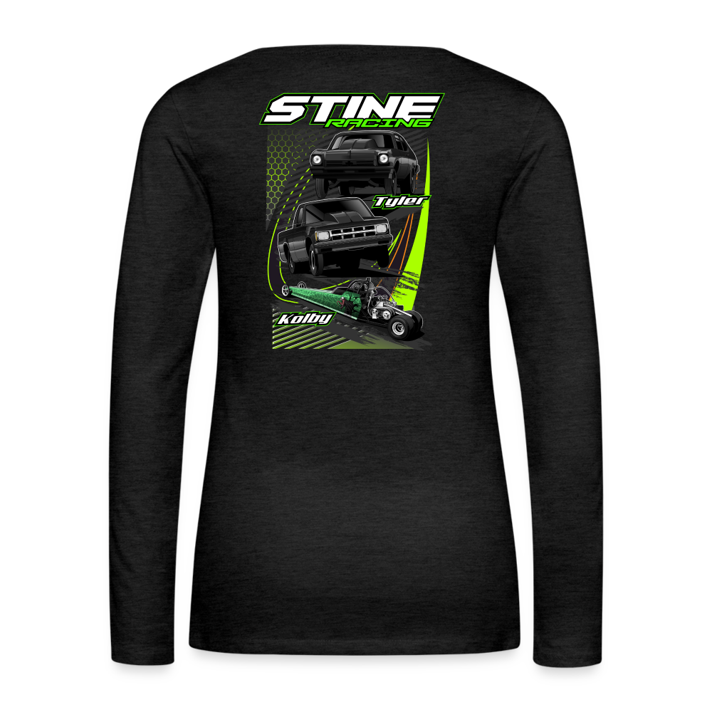 Stine Racing | 2022 | Women's LS T-Shirt Two-Sided Hoodie, Sweatshirt | CoreVibeTees.com (Image 4)