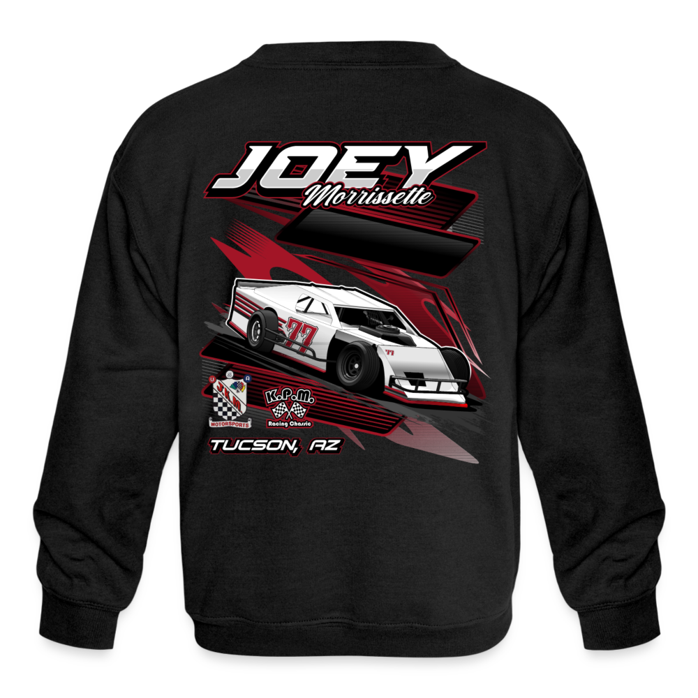 Joey Morrissette | Red 77 | 2023 | Youth Crewneck Sweatshirt T-Shirts, Hoodie | CoreVibeTees.com (Image 1)