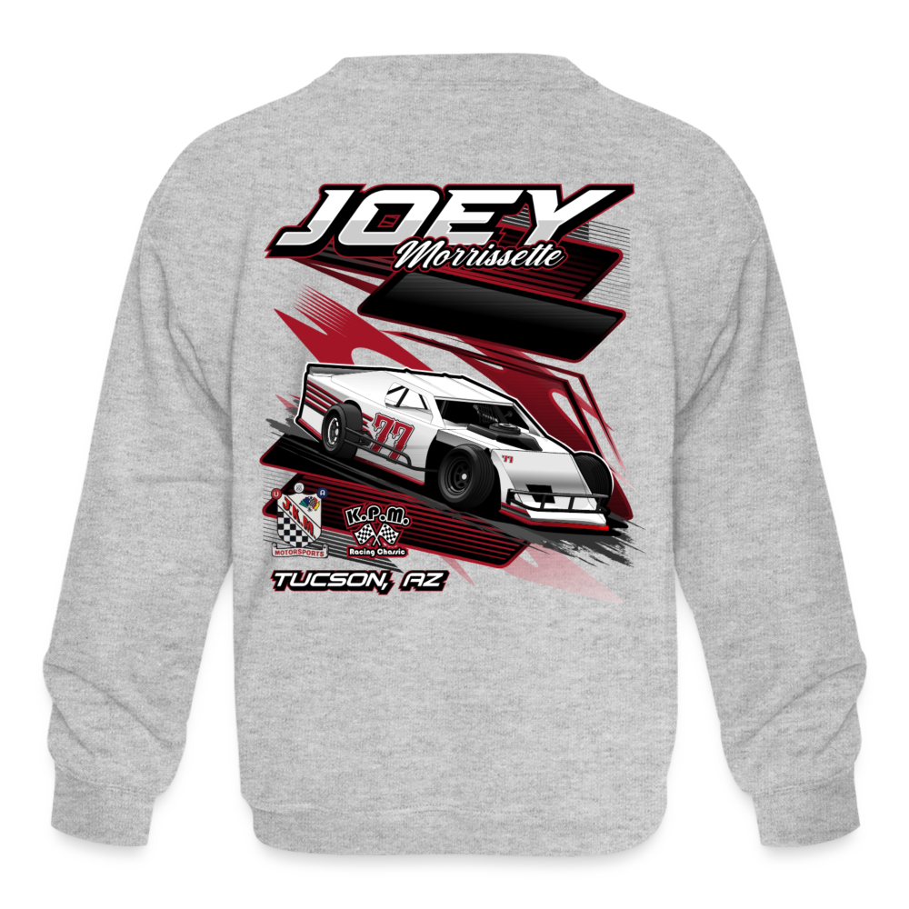 Joey Morrissette | Red 77 | 2023 | Youth Crewneck Sweatshirt T-Shirts, Hoodie | CoreVibeTees.com (Image 3)