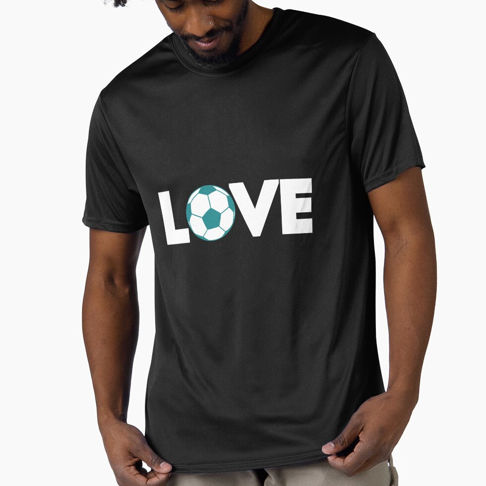 I love Soccer with White text by FASHIONGALLERIA