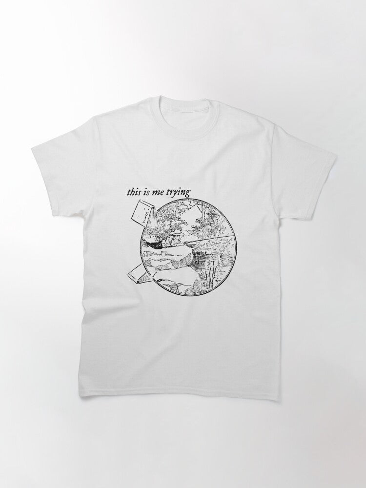 this is me trying (B) Classic T-Shirt Hoodie, Sweatshirt | CoreVibeTees.com (Image 3)