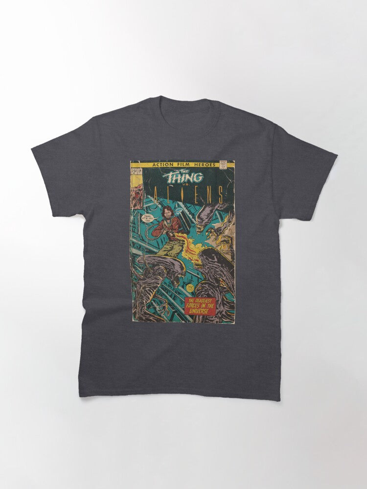 Thing vs. Aliens fan art comic cover Classic T-Shirt Hoodie, Sweatshirt | CoreVibeTees.com (Image 3)