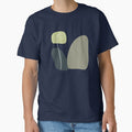 Dark Blue and Gray Minimalist Shapes by ArtforDailyLife